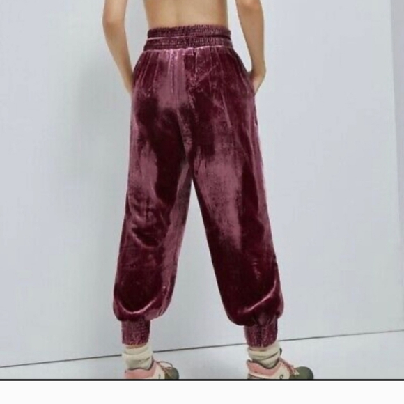 Velvet  deep purple Anthropology harem pants - Picture 3 of 4